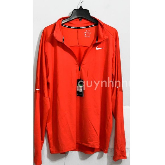 Nike Dri-FIT Men's 1/2-Zip Running Top RED - Picture 4 of 7